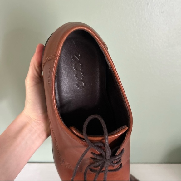 Ecco Brown Leather Oxford‎ Dress Shoes EU 43 - Picture 6 of 11